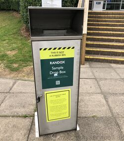 Randox sample drop box.