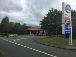 Esso forecourt.