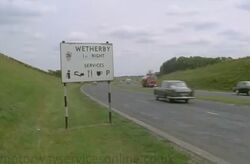 Pre-Worboys road sign.