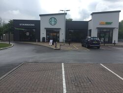 Starbucks and Subway stores.